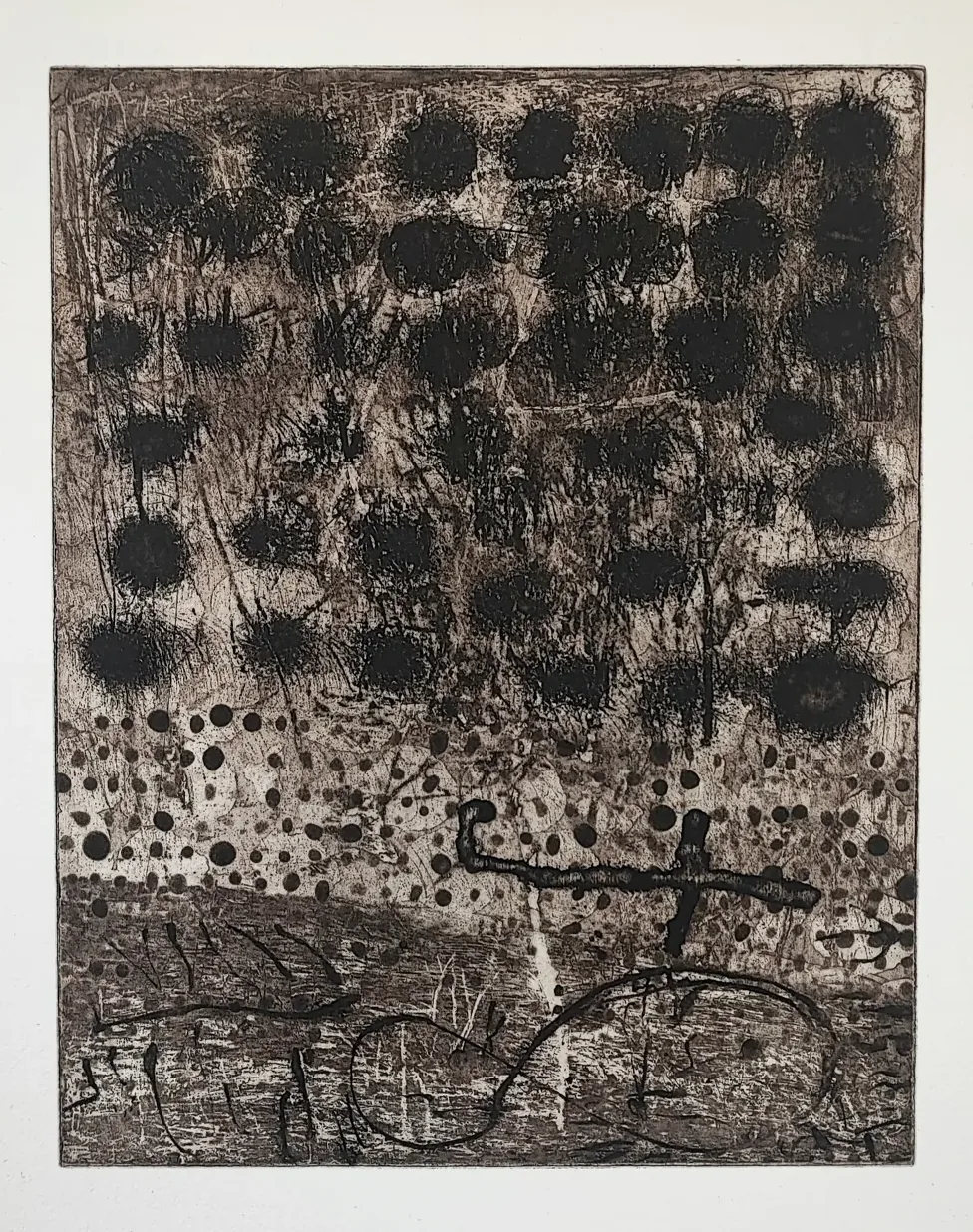 Arman Vahanyan, Sans titre, eau-forte et aquatinte, 40 × 30 cm, 2024