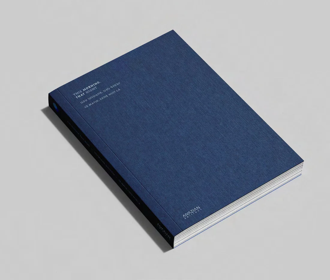 This Morning, That Night, livre relié en toile bleue, AIVAZIAN éditions