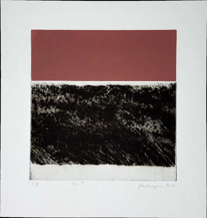 Anush Ghukasyan, gravure originale, pointe sèche, Studio Sahakyan, Erevan, 2026