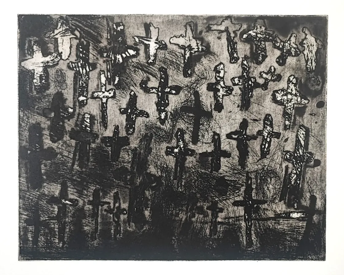 Tigran Sahakyan, Sans titre, eau-forte et aquatinte, 30 × 40 cm, 2024
